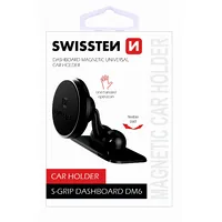 Swissten S-Grip Dm6 Universāls Auto Stiprinājums Panelim Ar Magnētu  Sw-Ch-Pa-Dm6-Bk 8595217456327