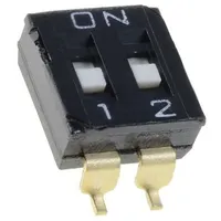 Switch Dip-Switch Poles number 2 On-Off 0.025A/24Vdc Pos  A6S-2101-H