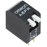 Switch Dip-Switch Poles number 2 On-Off 0.025A/24Vdc Pos  A6Fr-2104 A6Fr2104
