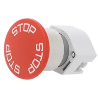 Switch emergency stop 22Mm Stabl.pos 2 red none Ip65 Pos  704.075.3