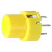 Switch keypad Pos 2 Spst-No 0.01A/35Vdc yellow Tht 1.3N Ks01  Ks01-Bv-Yellow Ks01-Bv-Y