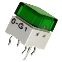 Switch keypad Pos 2 Spst-No 0.05A/24Vdc green Led Tht  B3W-9000-G1G