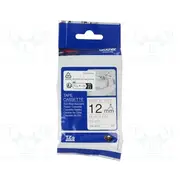 Tape 12Mm 4M white for printer Character colour black  Br-Tzer231 Tzer231