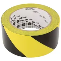 Tape warning yellow-black L 33M W 50Mm Thk 0.127Mm vinyl  3M-766I-50/33 7100015263