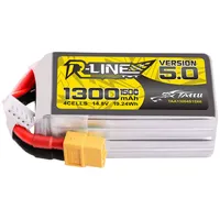 Tattu R-Line Version 5.0 1300Mah 14.8V 150C 4S1P Lipo Battery Pack with Xt60 Plug  Taa13004S15X6 6928493310908 065486