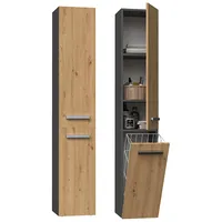 Topeshop Nel Iv Ant/Art bathroom storage cabinet Graphite, Oak  Antr/Art 5904507202347 Mlatohszs0036