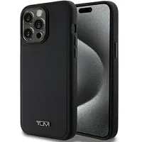 Tumi Tuhmp15Xrbak iPhone 15 Pro Max 6.7 czarny black hardcase Leather Balistic Pattern Magsafe  3666339203313