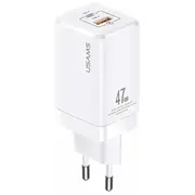 Usams T41 tīkla lādētājs  47W Gan, Pd, Qc Usb-C, Usb-A balts Cc137Tc02 6958444971148 85044030