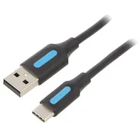 Usb 2.0 A to Usb-C 3A Cable Vention Cokbi 3M Black  6922794748675 056224