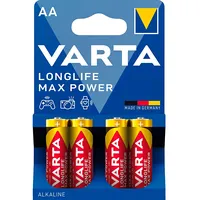 Varta Longlife Max Power Alkaline Battery Aa 1,5V B4  Bataa.alk.vlm4 4008496105946