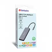 Verbatim Cmh-14 Usb Type-C 5000 Mbit/S Silver  32154 0023942321545 Wlononwcrdgpb