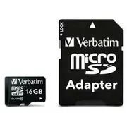 Verbatim memory card, microSDHC, 16 Gb, Micro Secure Digital High-Capacity, Class 10, including adapters / V44082  44082 023942440826 Sfvrbmdg1600002