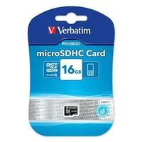Verbatim memory card, microSDHC, 16Gb , Micro Secure Digital High-Capacity, Class 10 / V44010  023942440109 44010