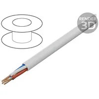 Wire Bitprotect,Ytdy 4X0.5Mm round solid Cu Pvc white  Bitner-La0051 La0051