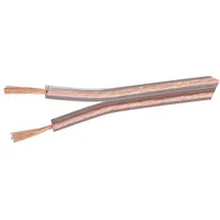 Wire loudspeaker cable 2X0.5Mm2 stranded Ofc transparent  Sc-Cu2X0.50-Tr025 15119