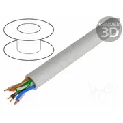 Wire U/Utp Cat 5E 4X2X24Awg Cu wire Lszh grey 500M Cpr B2Ca  Dk-1516-Vh-5