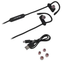 Wireless headphones with microphone black Usb,Usb micro 10M  Qoltec-50826 50826
