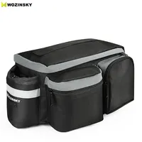 Wozinsky Bicycle Bike Pannier Bag Rear Trunk with Shoulder Strap and Bottle Case 6L black Wbb3Bk  7426825361684
