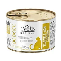4Vets Natural Urinary No Struvit Cat - mitrā kaķu barība 185G 530956
