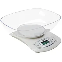 Adler Ad 3137 Kitchen scales, Capacity 5 kg , Graduation 1G, Big Lcd Display, Auto-Zero/Auto-Off, Large bowl, White  Maximum weight kg, 1 g, Display type Lcd, 376275