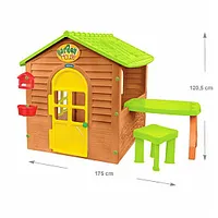 Bērnu dārza māja ar galdu un krēslu 122X175X120,5 cm 12240 584247