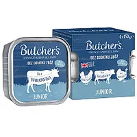 Butcher39S Original Junior Mega Pack Mix Pate - mitrā suņu barība 4 x 150 g 787199