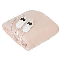 Camry Electric blanket Cr 7424 Number of heating levels 8, persons 2, Washable, Coral fleece, 2 x 60 W, Beige 377553