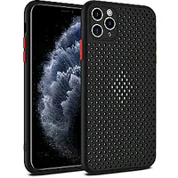 Fusion Breathe Case Silikona Aizsargapvalks Priekš Apple iPhone 12 Pro Max Melns 142524