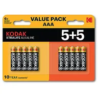 Kodak Xtralife Aaa sārma baterijas, 10 gab. Iepakojums 55 378913