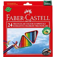 Krāsainie zīmuļi Faber-Castell Eco, 24 krāsasasināmais 540997
