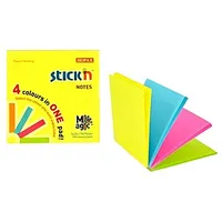 Līmlapiņas Stickn Magic pads 21571, 76X76Mm, 100 lapas, 4X25Gab, 4 neona krāsu asorti 539349