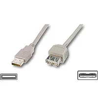 Logilink Usb 2.0 extensio cable, A female, male, 3 m, Grey 178460