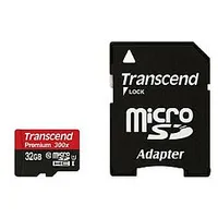 Memory Micro Sdhc 32Gb W/Adapt/Class10 Ts32Gusdu1 Transcend 87687
