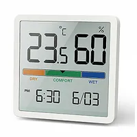 Meteoroloģiskās stacijas termometrs/higrometrs ar pulksteņa un datuma funkciju Gb380 646947