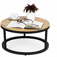 Moderns kafijas galdiņš industriālā bēniņu stilā 60 cm 497666