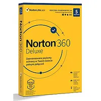 Norton 360 Deluxe Box Pl 5 - ierīces licence uz vienu gadu 45534