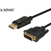 Savio Displayport uz Dvi-D kabelis 1,8 m melns Savkabelcl-106 221096