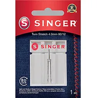 Singer Twin Stretch Needle, Decorative, 4.0 80/12 1Pk 293110