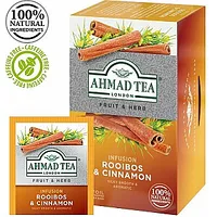 Tēja Ahmad Tea RooibosCinnamon, ar roibušu un kanēli, 20 gab.x2g 552568