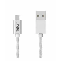 Tellur  Data cable, Usb to Micro Usb, Nylon Braided, 1M silver 461791