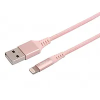 Tellur Data Cable Apple Mfi Certified Usb to Lightning Made with Kevlar 2.4A 1M Rose Gold 701110