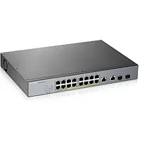 Tīkla slēdzis Zyxel Gs1350-18Hp-Eu0101F Pārvaldīts L2 Gigabit Ethernet 10/100/1000 Power over Poe Pelēks 372141