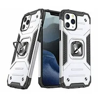 Wozinsky Apple iPhone 13 Pro Max Ring Armor Case Kickstand Tough Rugged Cover Silver 696228