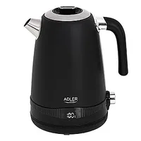 Adler Kettle Ad 1295B Electric, 2200 W, 1.7 L, Stainless steel, 360 rotational base, Black 377919