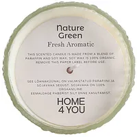 Aromātiska svečturis Nature Green H13Cm, Fresh Aromatic 657069
