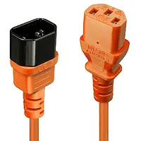 Cable Power Iec Extension 0.5M/Orange 30473 Lindy 668080