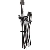 Corsair Premium Dual Braided Pcie Cable Kit Gen 4 - balts/melns 670679