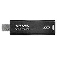 External Ssd Adata Sc610 500Gb Usb 3.2 Write speed 500 Mbytes/Sec Read 550 Sc610-500G-Cbk/Rd 630055
