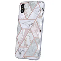 Fusion Geometric Marble silikona aizsargapvalks Apple iPhone 12 Pro Max rozā 142926