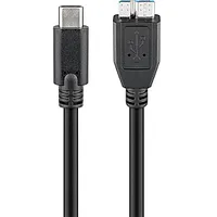 Goobay 67995 Usb-C to micro-B 3.0 cable  Round cable, Superspeed data transfer - The supports rates up 5 Gbps 10 times faster than Usb 2.0 Quick charge function charging for super-fast synchronisation an 163495